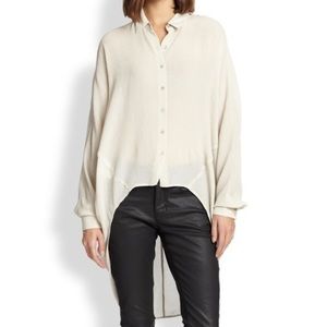 The Eileen Fisher Project Silk Hi Low Blouse